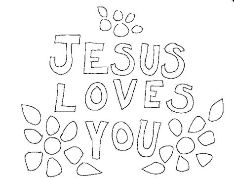 jesus loves  coloring page