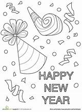 Coloring Pages Year Confetti Worksheets Color Preschool Fifth Graders Years Eve Christmas Sheets Colouring Bildern Mit Football Template Kids Tracing sketch template