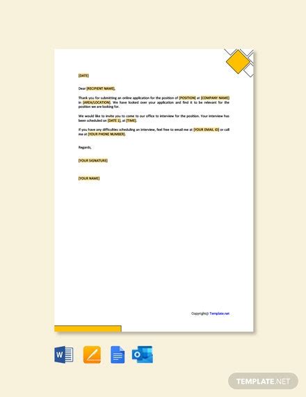 interview invitation letter sample  letter template collection