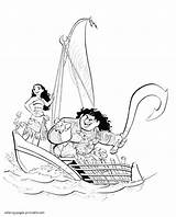 Moana Coloring Pages Printable Print Cartoon Disney Characters Look Other Templates Template sketch template