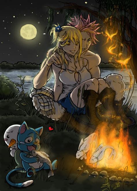 collab fairy tail calm evening by hi on deviantart nalu fairy tail