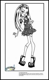 Frankie Monster High Coloring Stein Pages sketch template