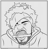 Gangsta Rappers Jumbo Cole Tupac Rapper Cartoon Coloringhome Splatters Papercrafts sketch template