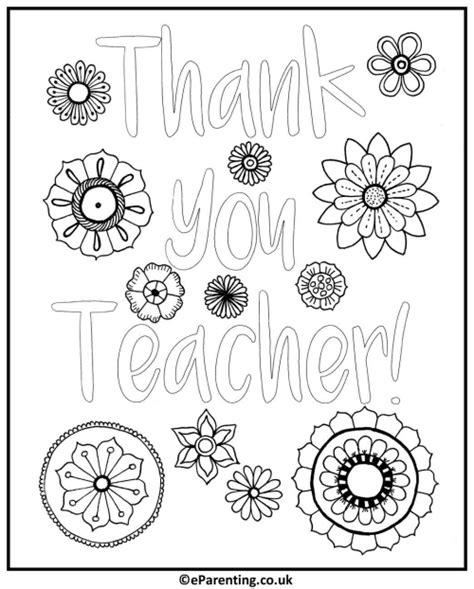 teacher appreciation colouring picture  printable teacher