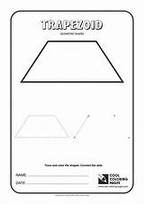 Shapes Geometric Trapezoid Coloring Pages Cool Kids Rhombus Drawing sketch template