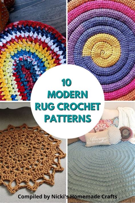 modern crochet rug patterns nickis homemade crafts