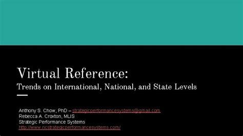 virtual reference trends  international national  state