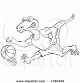 Goanna Mascot Coloring Lizard Outlined Dribbling Basketball Illustration Royalty Clipart Lafftoon Vector 83kb 470px sketch template