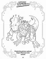 Coloring Dinosaur Dots Deluxe Connects Super Book sketch template