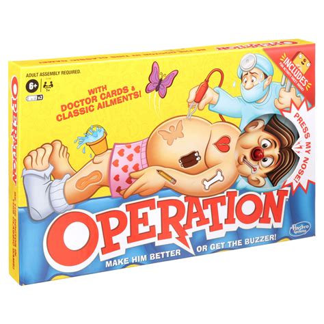 operation board game     players includes activity sheet  ages