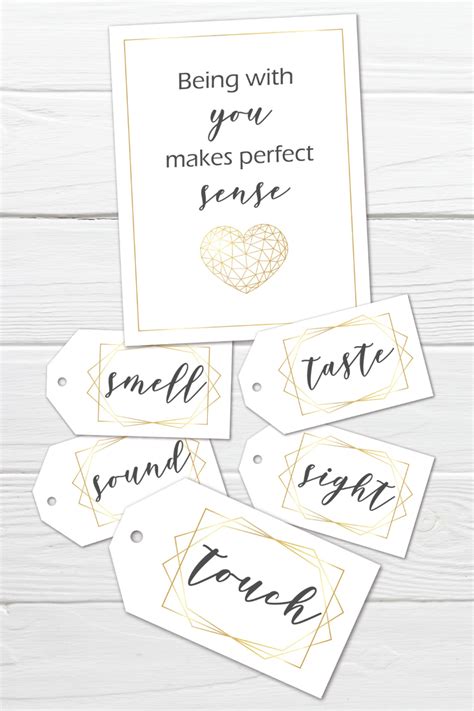 senses gift tags  printables alfreda madison