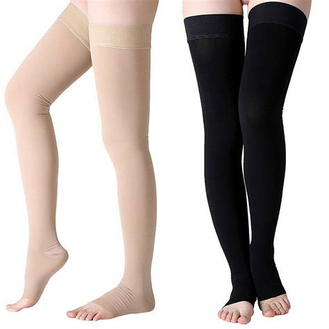 men women 23 32mmhg medical compression high stockings silicone band