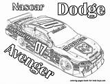 Coloring Nascar Pages Race Dodge Car Avenger Printable Print Kids Children Cars Disney Popular Comments Coloringhome sketch template