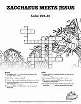 Zacchaeus Luke Crossword sketch template