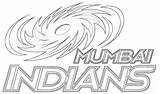 Indians Mumbai Logo Coloring Cricket Pages Print Coloringkids sketch template