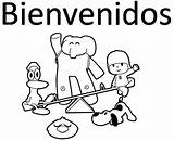 Bienvenida Pocoyo Letreros Bienvenidos Niños Infantil Dando sketch template