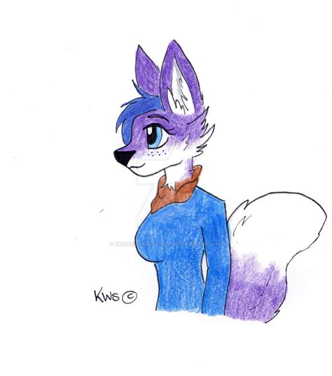 purple fox gift drawing  krestenawolfshadow  deviantart