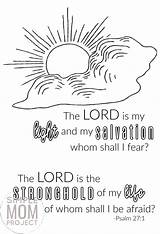 Psalm 27 Coloring Pages Salvation Printable Bible Kids Verse Psalms Lord Simplemomproject Sheet Sheets Fear Verses Template Preschoolers sketch template