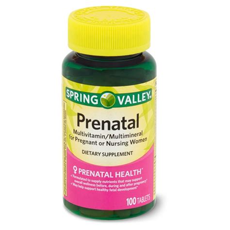 Spring Valley Prenatal Multivitamin Multimineral Tablets Dietary