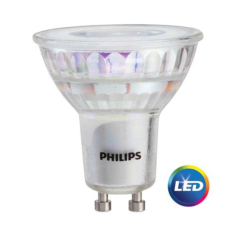 philips  equivalent bright white  gu led light bulb  pack