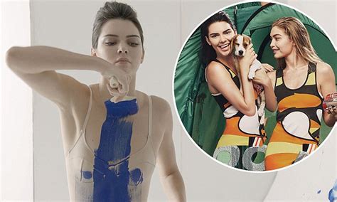 Kendall Jenner Covers Herself In Body Paint With Gigi