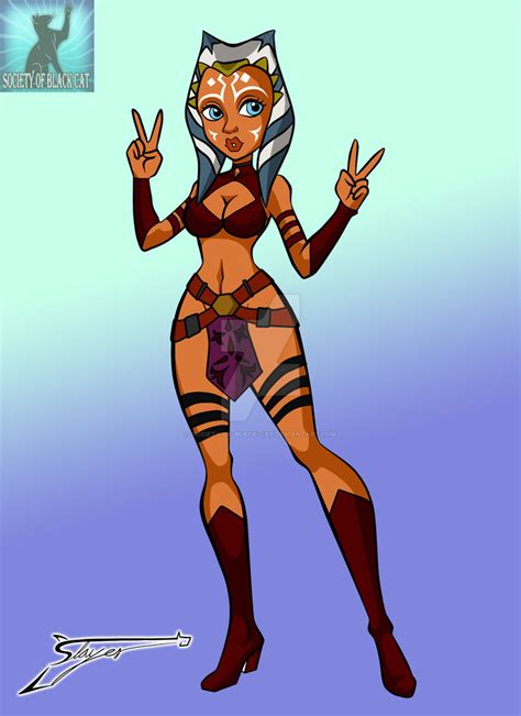 ahsoka tano by slayer by society of black cat on deviantart