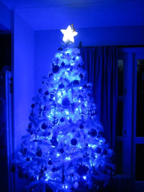 blue  white christmas lights homesfeed
