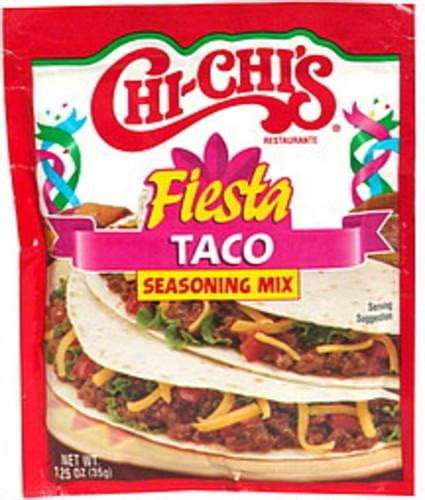 Chi Chi S Fiesta Taco Seasoning Mix 1 25 Oz Nutrition Information