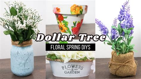 dollar tree spring decor  farmhouse floral spring