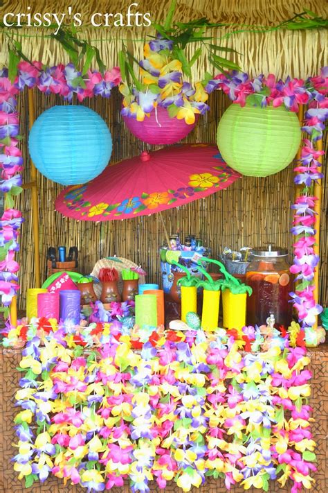 crissys crafts luau party