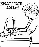 Hygiene Washing Habits Health Getdrawings Handwashing Coloringsun sketch template