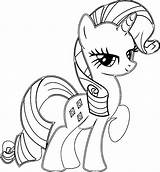 Coloring Rarity Pony Little Mlp Comments sketch template