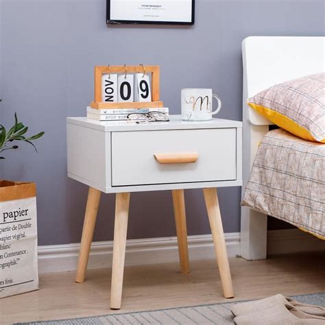 table de chevet scandinave table de nuit meubles tv armoire en bois blanc achat vente