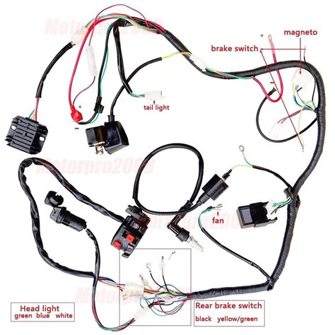 atomic dirt bike  wiring diagram wiring diagram amp cable motorcycle wiring cc atv atv