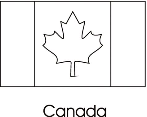 printable canadian flag coloring page