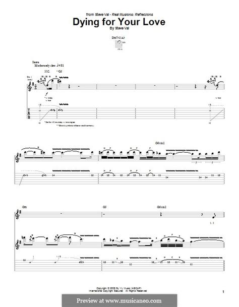 dying for your love by s vai sheet music on musicaneo