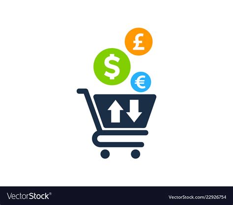 shop stock market business logo icon design vector image