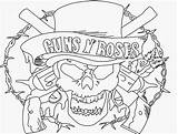 Roses Guns Coloring Logos Pages Template sketch template