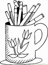 Coloring Markers Pages Marker Supplies School Mug Color Printable Pad Education Getcolorings Print Getdrawings Comments Dot sketch template