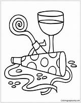 Coloring Wine Pages Sets Complete Years Eve Celebration Party Year Glass Getcolorings Getdrawings Color sketch template