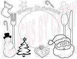 Placemat Coloring Christmas sketch template