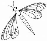 Coloring Insect Pages Flying Kids sketch template