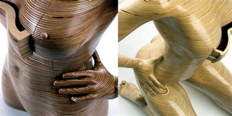 wooden sculptures  functional furniture design