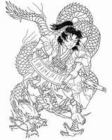 Samurai sketch template