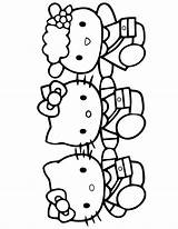 Kitty Hello Coloring Friends Pages Printable Sanrio Book Colouring Color Cute School Library Clipart Sheets Kids Print Choose Board Comments sketch template