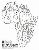 Coloring Month History Pages Sheets Printable Printables African American Africa Getcoloringpages February sketch template