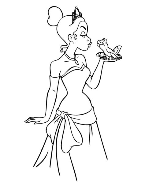 princess   frog coloring pages