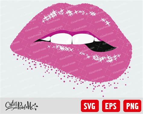 glitter lips svg sexy lips pink glitter lips dripping lips etsy