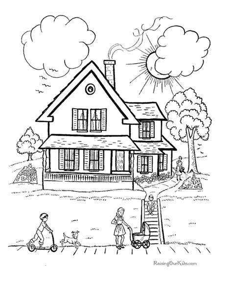 houses coloring pages