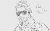 Mahesh Babu Drawing Tollywood Pages Super Star Draw Coloring Portrait sketch template